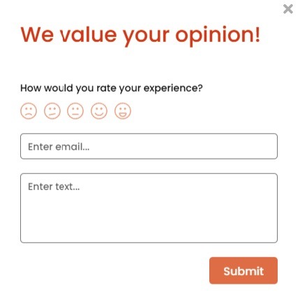 Feedback Popup example