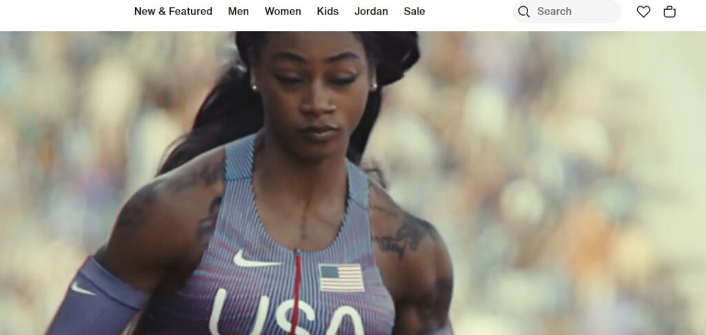 Nike Current Web Navigation Design