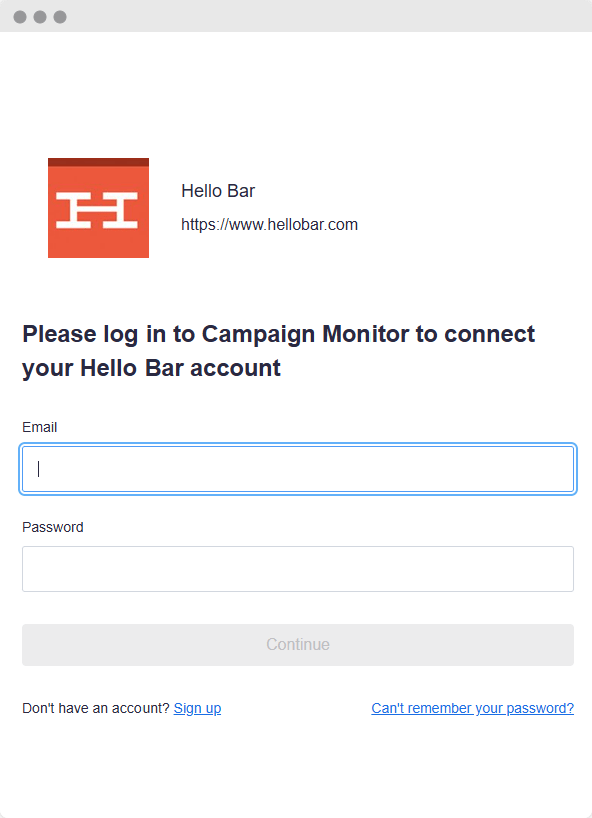 Campaign Monitor Login Step 5