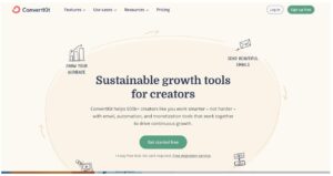 Screenshot of the ConvertKit website