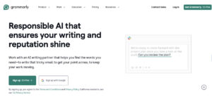 Screenshot of the Grammarly website